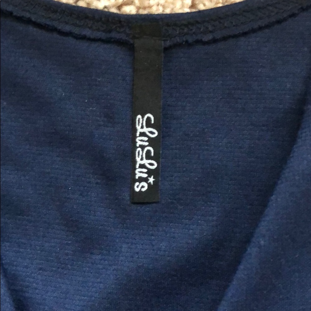 Lulus long sleeve navy bodycon mini dress - Picture 3 of 5